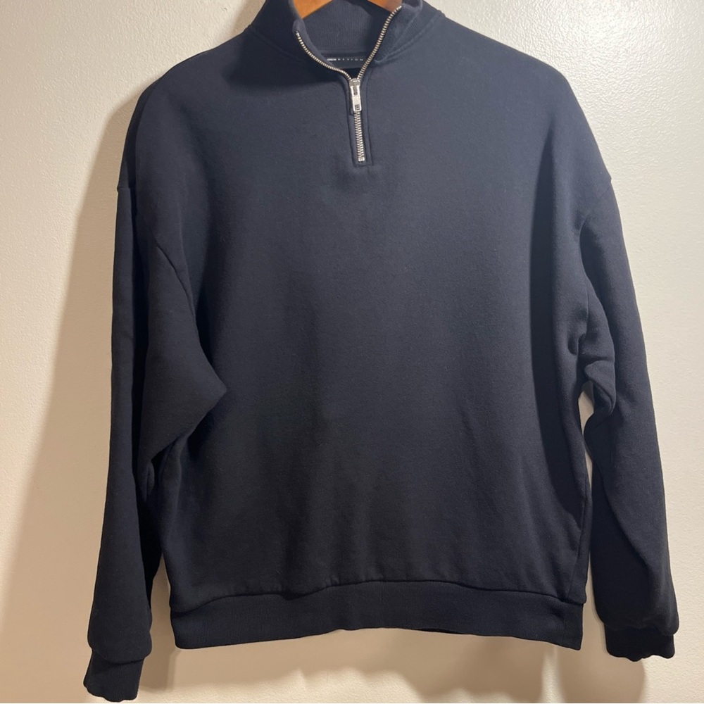 ASOS Men's Black Zip-Up Sweater